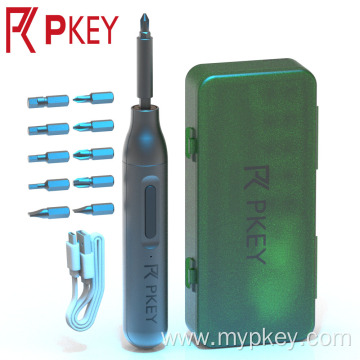 PKEY Mini Electric Screwdriver with 10 Magnetic Bits